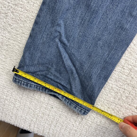 Y2K American Eagle Jeans Womens 2 Reg Original Boot Blue Distressed Denim Cowboy - Picture 11 of 11